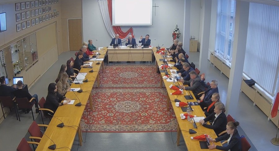 Sesja Rady Miejskiej w Chełmku, podczas której uchwalono między innymi budżet Gminy Chełmek na 2024 rok.