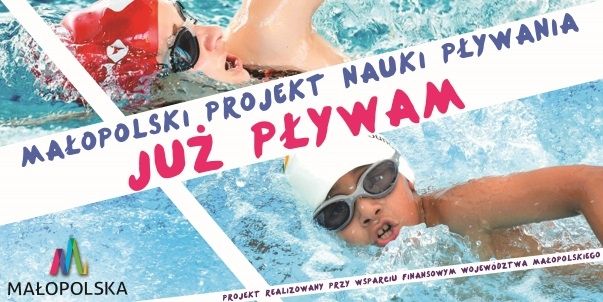 Logotyp małopolskiego projektu „Już pływam”.