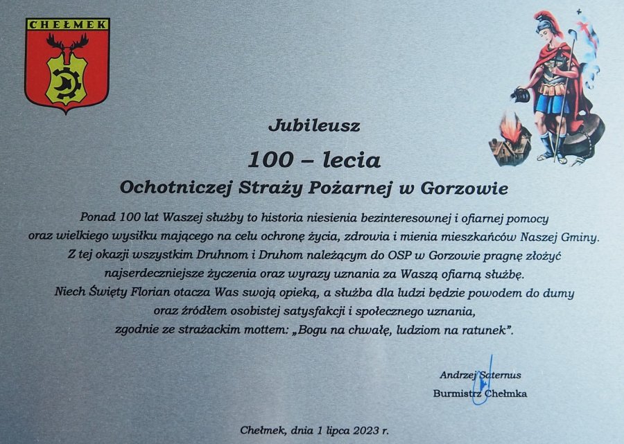 Tabliczka okolicznościowa