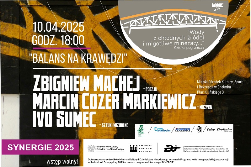 Baner trzeciego wydarzenia artystycznego pn. "Balans na krawędzi".