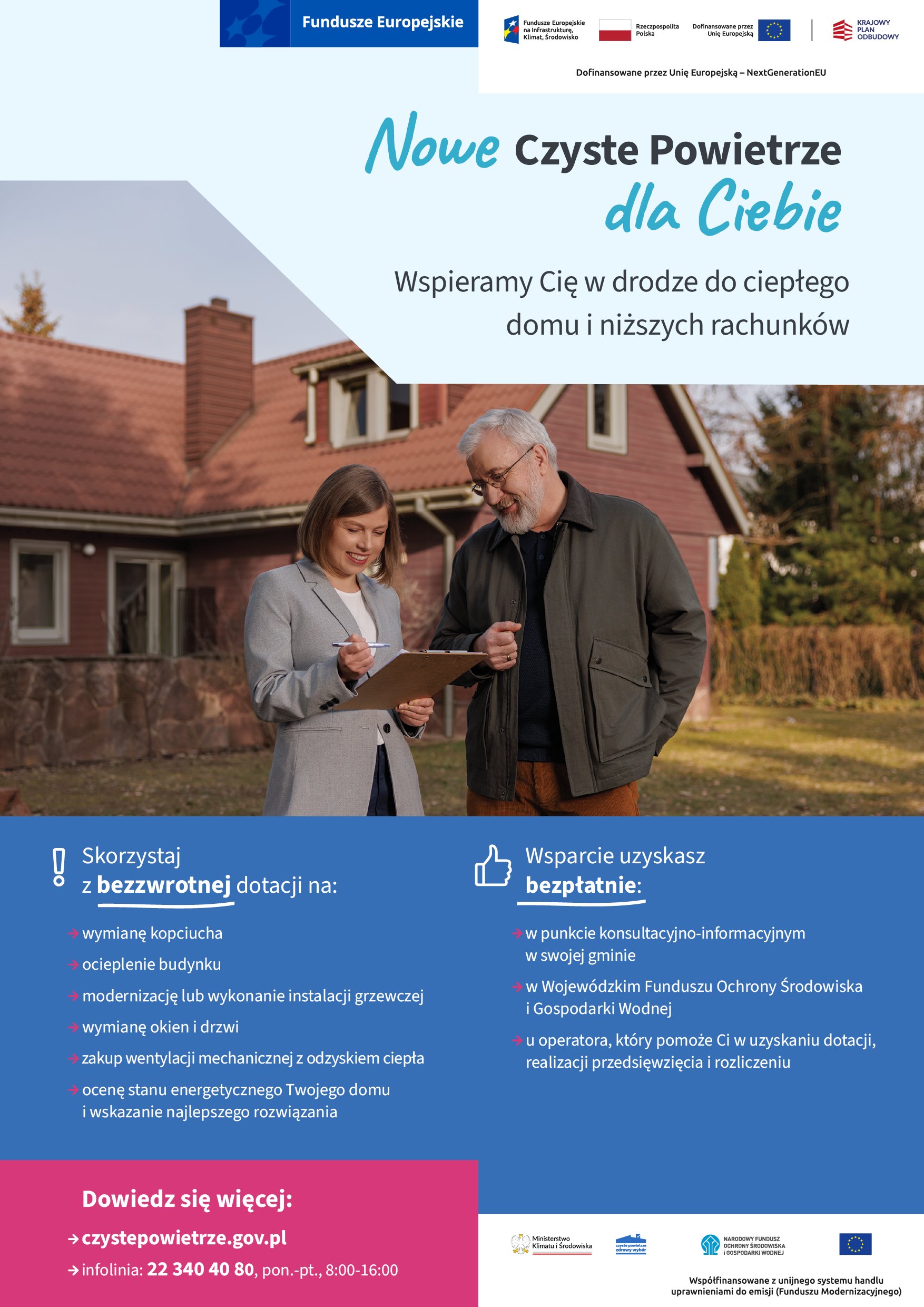 Plakat nowego programu Czyste Powietrze.