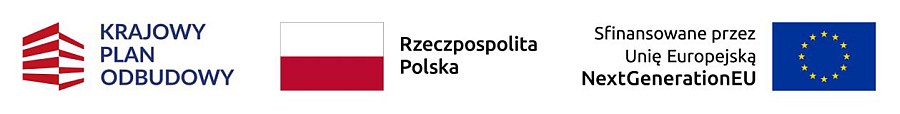 Logotyp Krajowego Planu Odbudowy i Zwiększania Odporności.