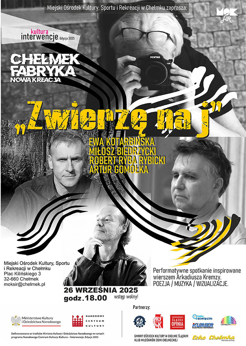 Zwierze na j plakat