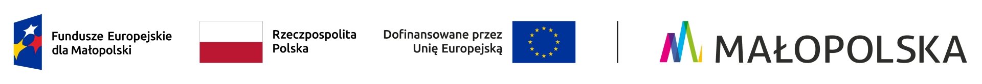 Logotyp programu Fundusze Europejskie dla Małopolski 2021-2027